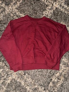 Women’s crew neck sweatshirt - Burgundy
